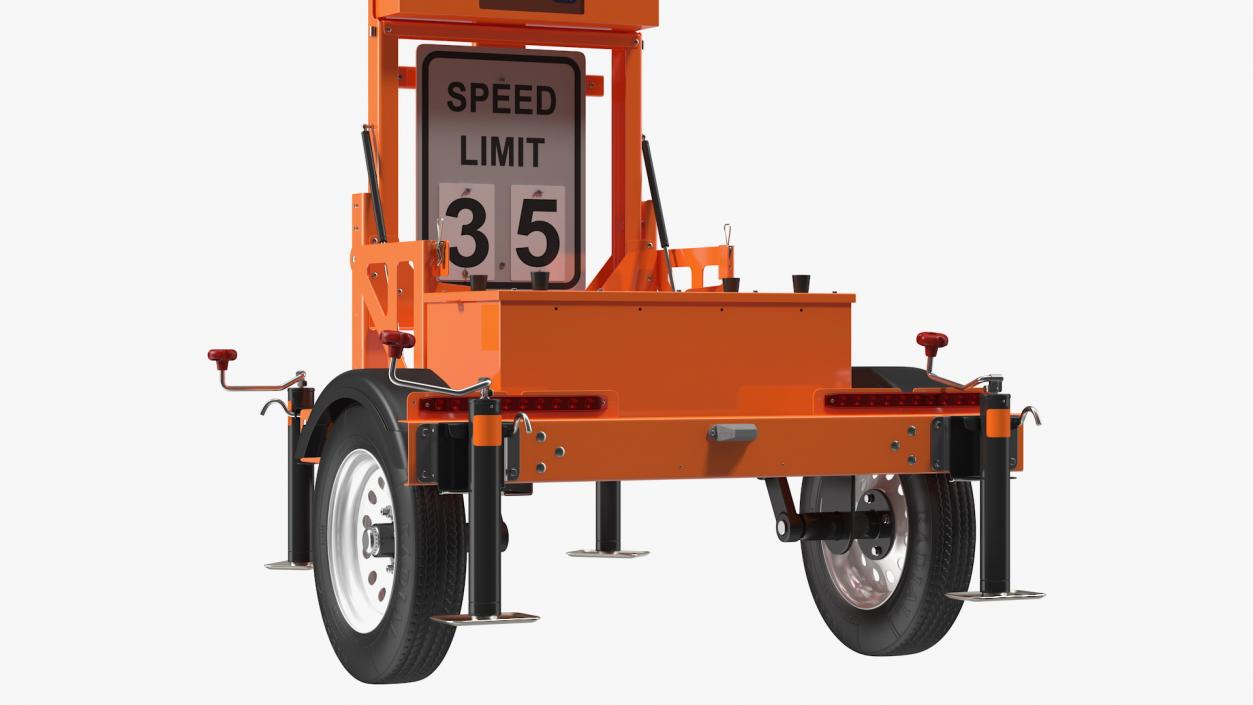 3D Mobile Speed Display Trailer Radar Rigged