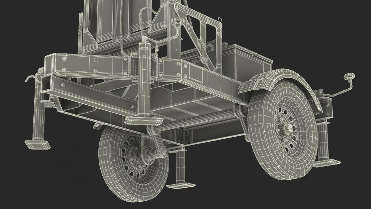 3D Mobile Speed Display Trailer Radar Rigged