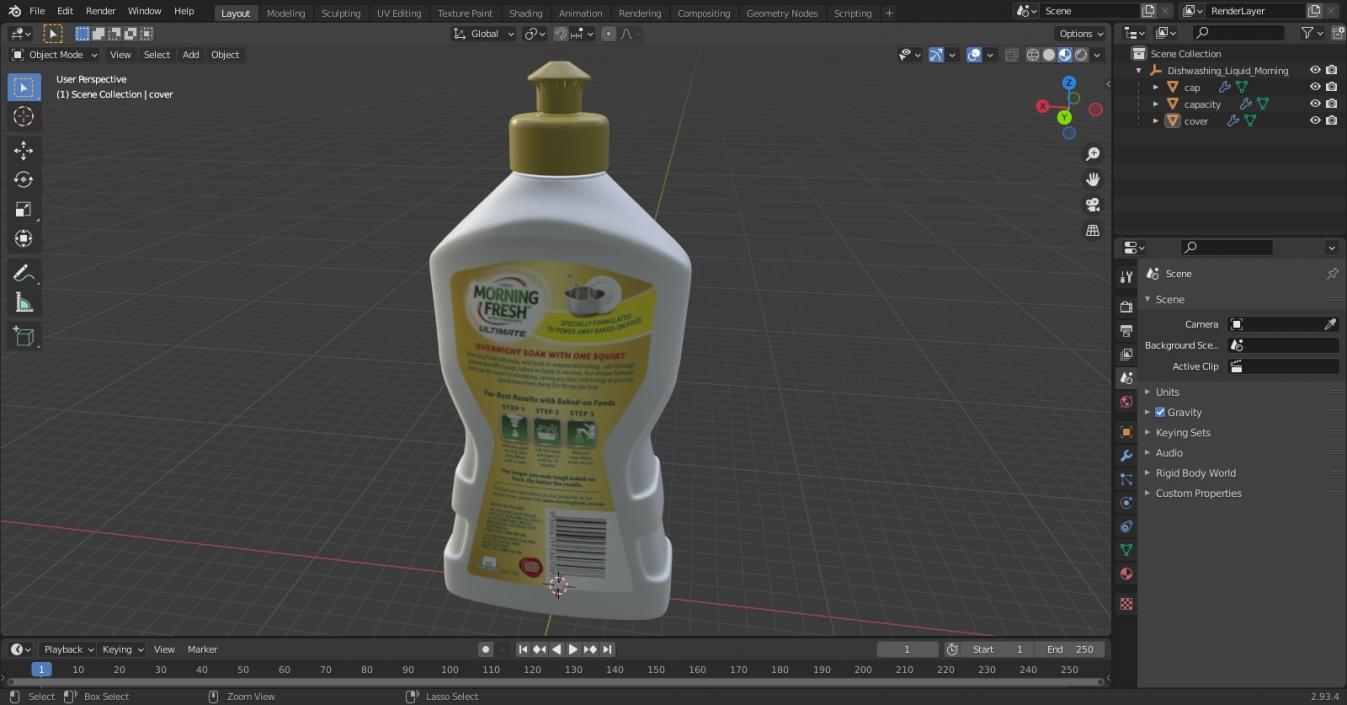 Dishwashing Liquid Morning Fresh 3D