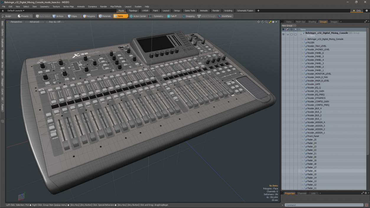 3D Behringer x32 Digital Mixing Console