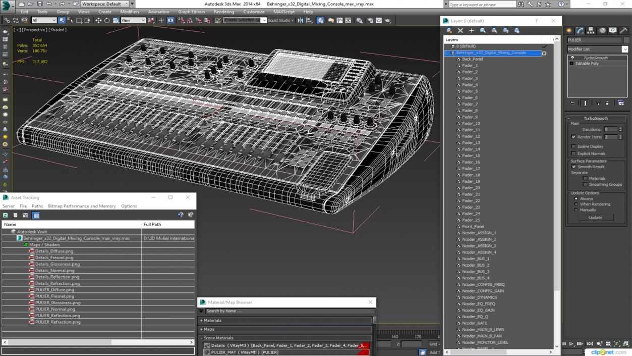 3D Behringer x32 Digital Mixing Console