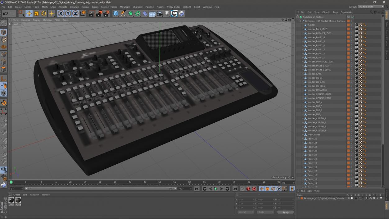 3D Behringer x32 Digital Mixing Console