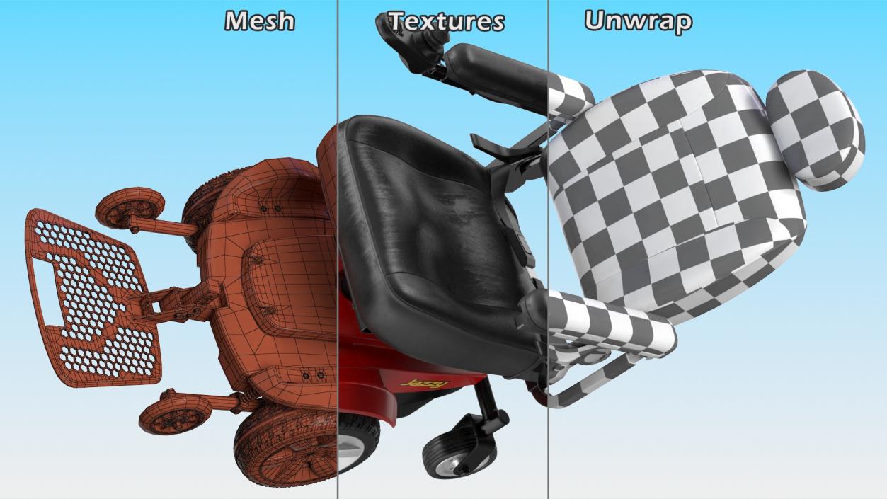 3D Jazzy Select Wheelchair model