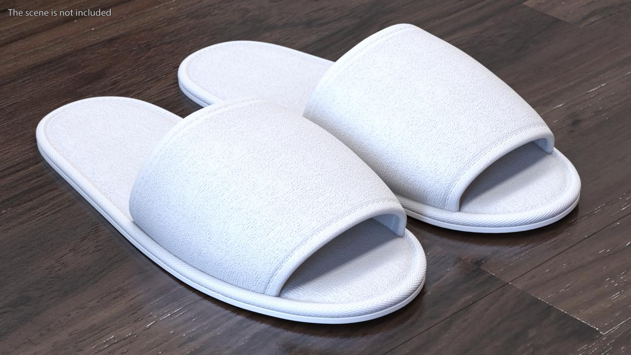 White Slippers 3D model