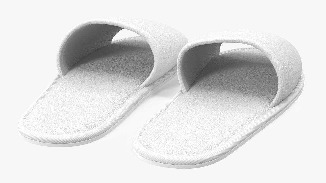 White Slippers 3D model