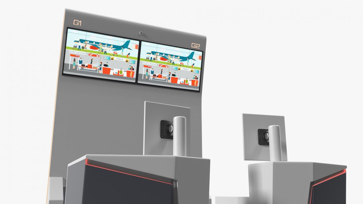 Airport Reception Desk 3D