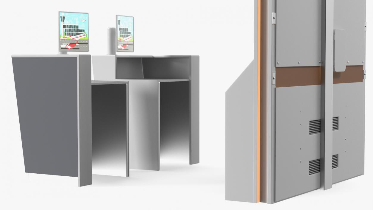 Airport Reception Desk 3D