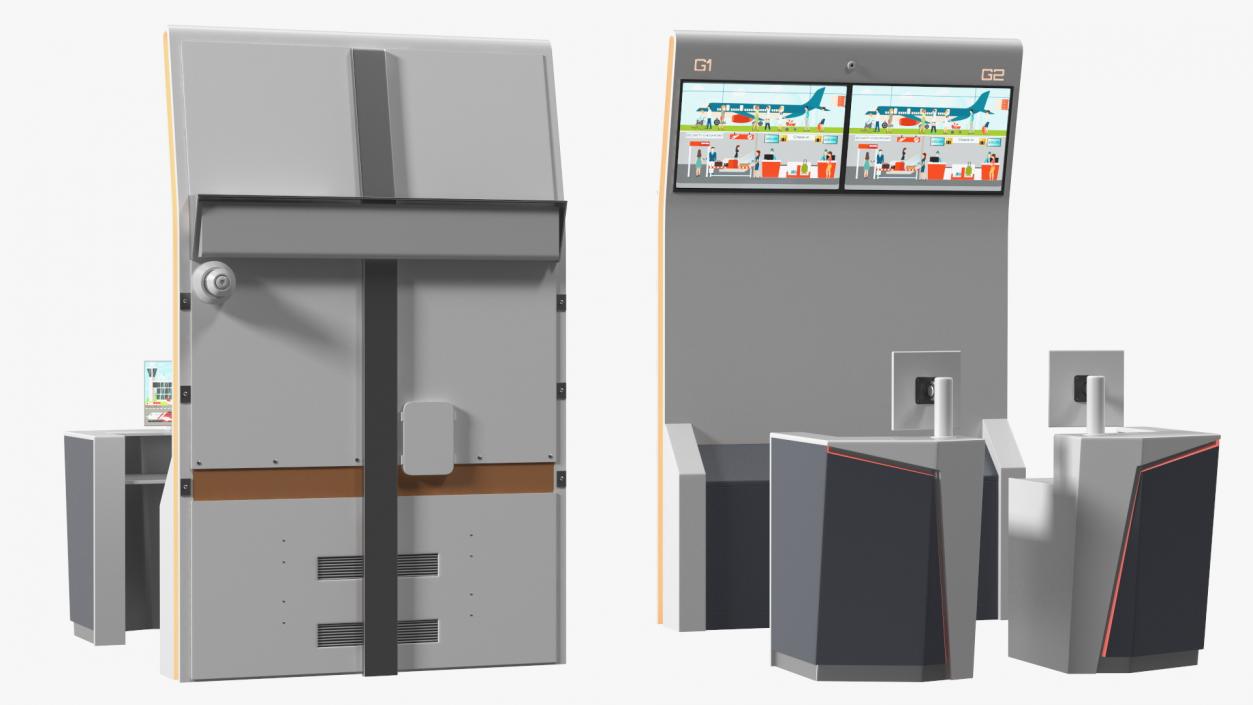 Airport Reception Desk 3D