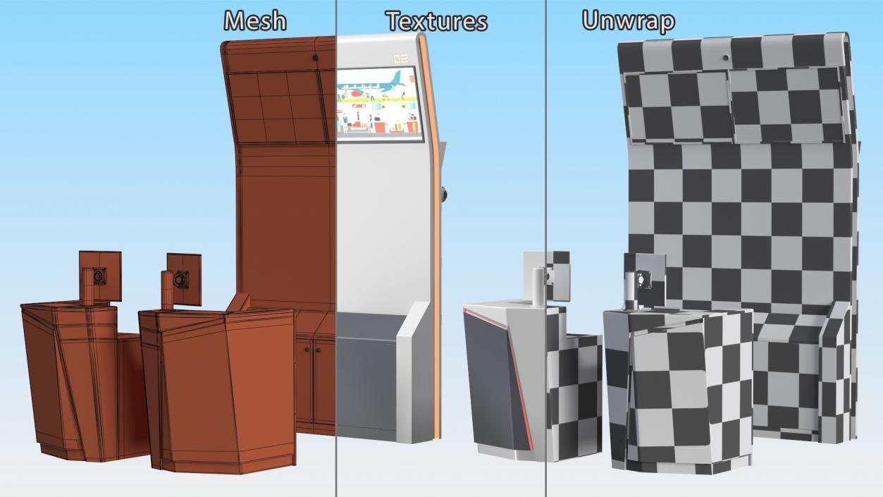 Airport Reception Desk 3D