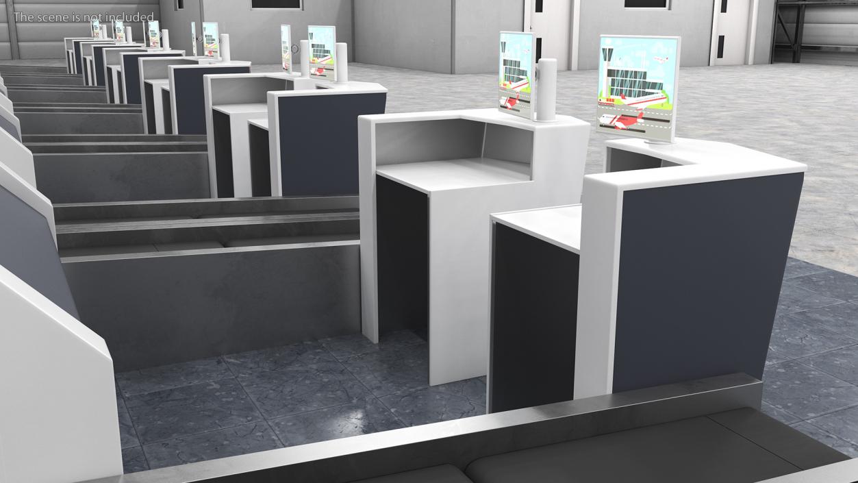 Airport Reception Desk 3D