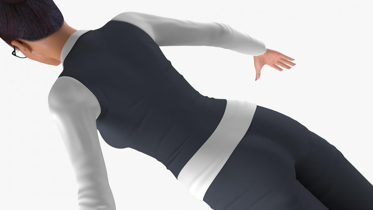 3D Business Woman T-Pose