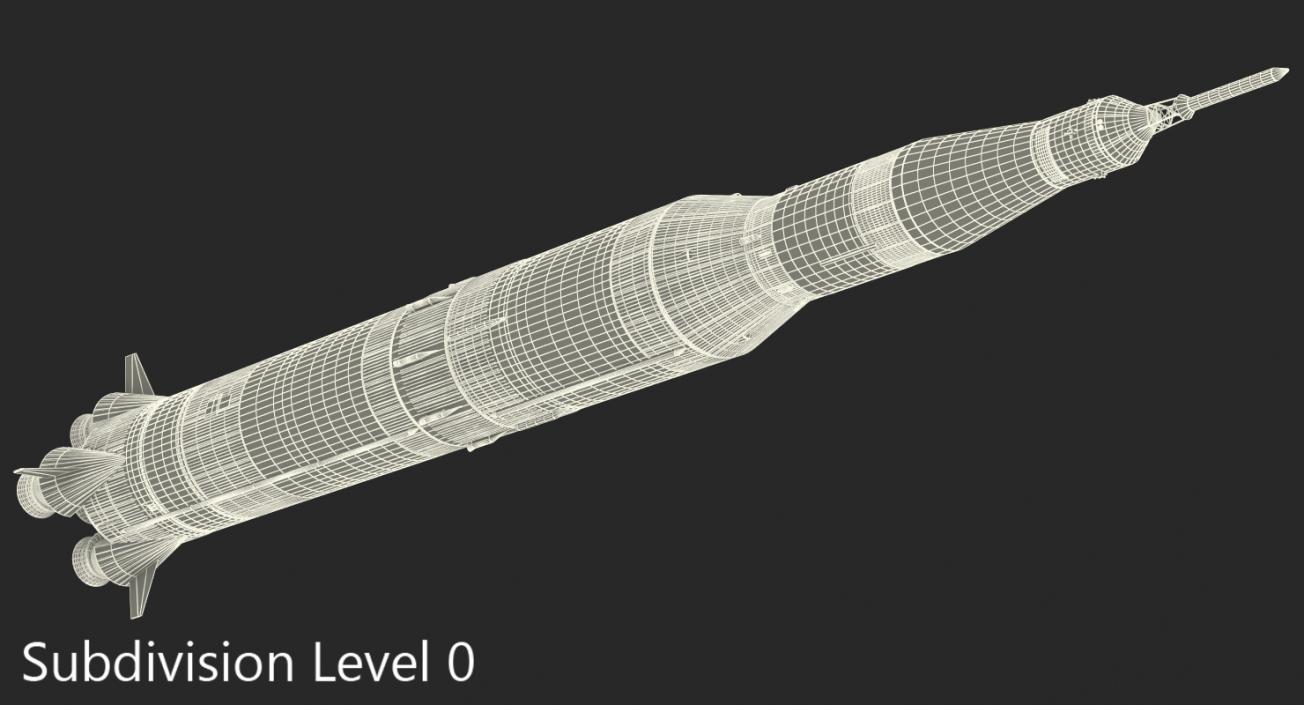 Super Heavy Saturn V Rocket 3D