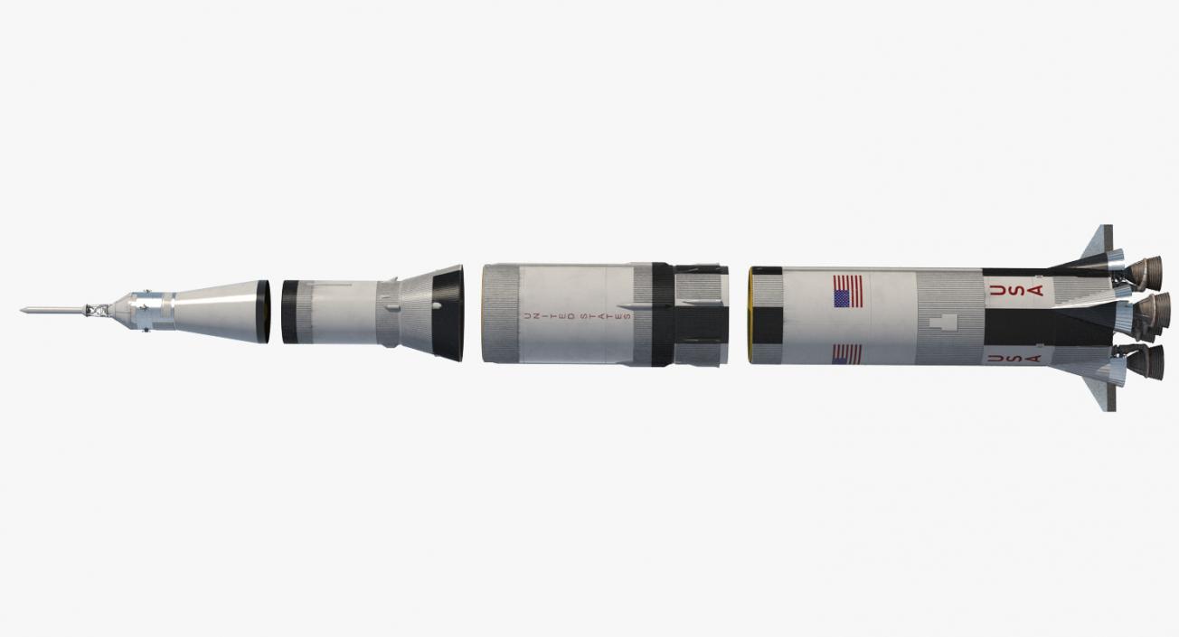 Super Heavy Saturn V Rocket 3D