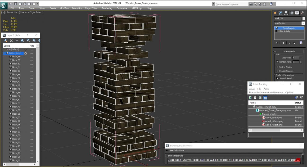 Wooden Tower Game 3D