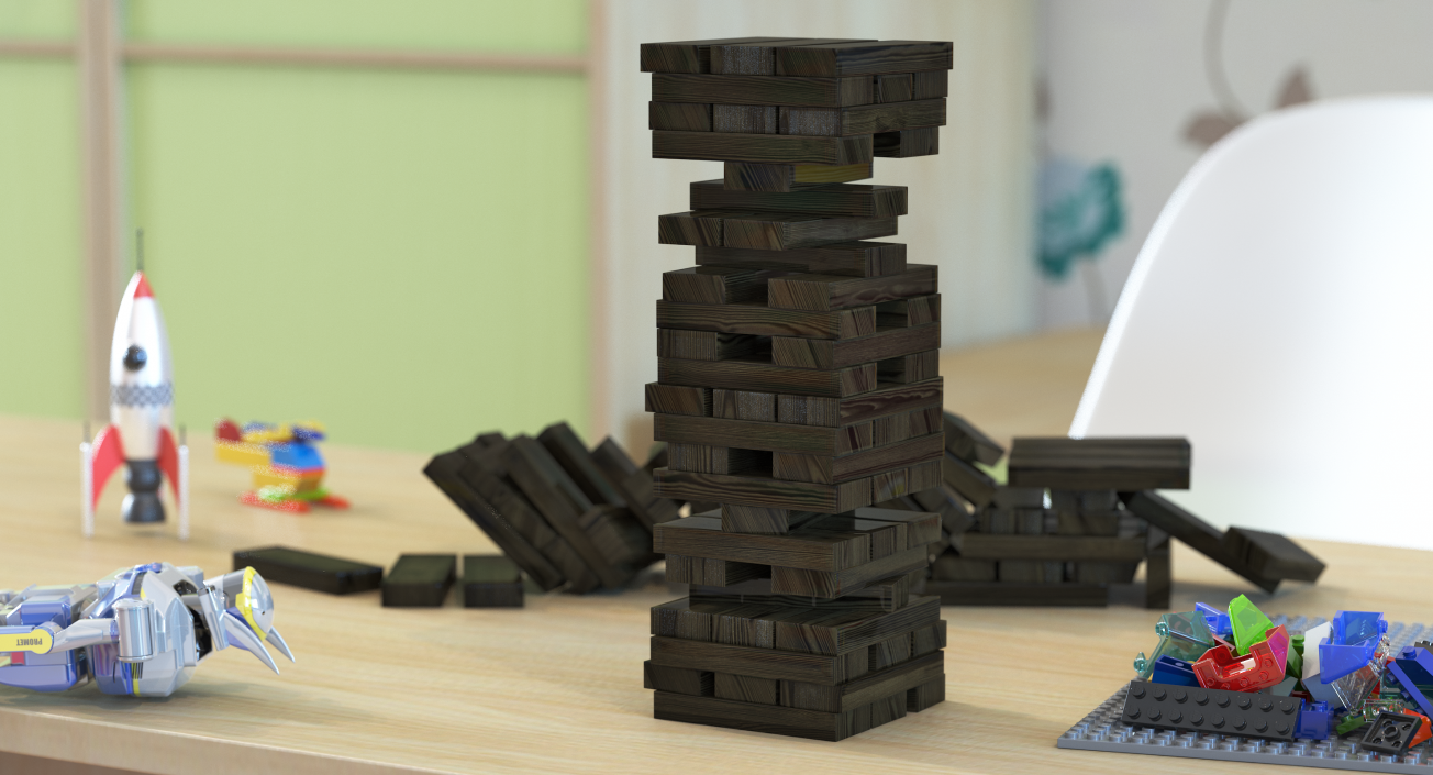 Wooden Tower Game 3D