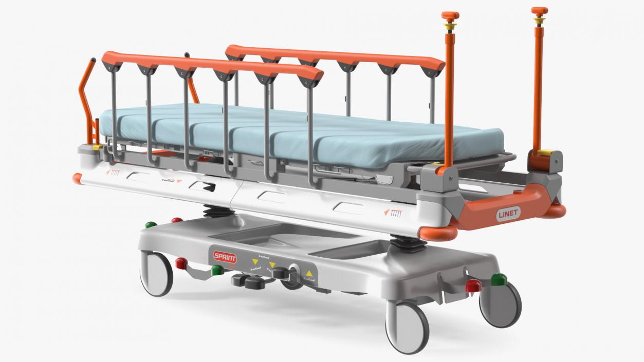 Linet Sprint 100 Transport Bed Rigged 3D