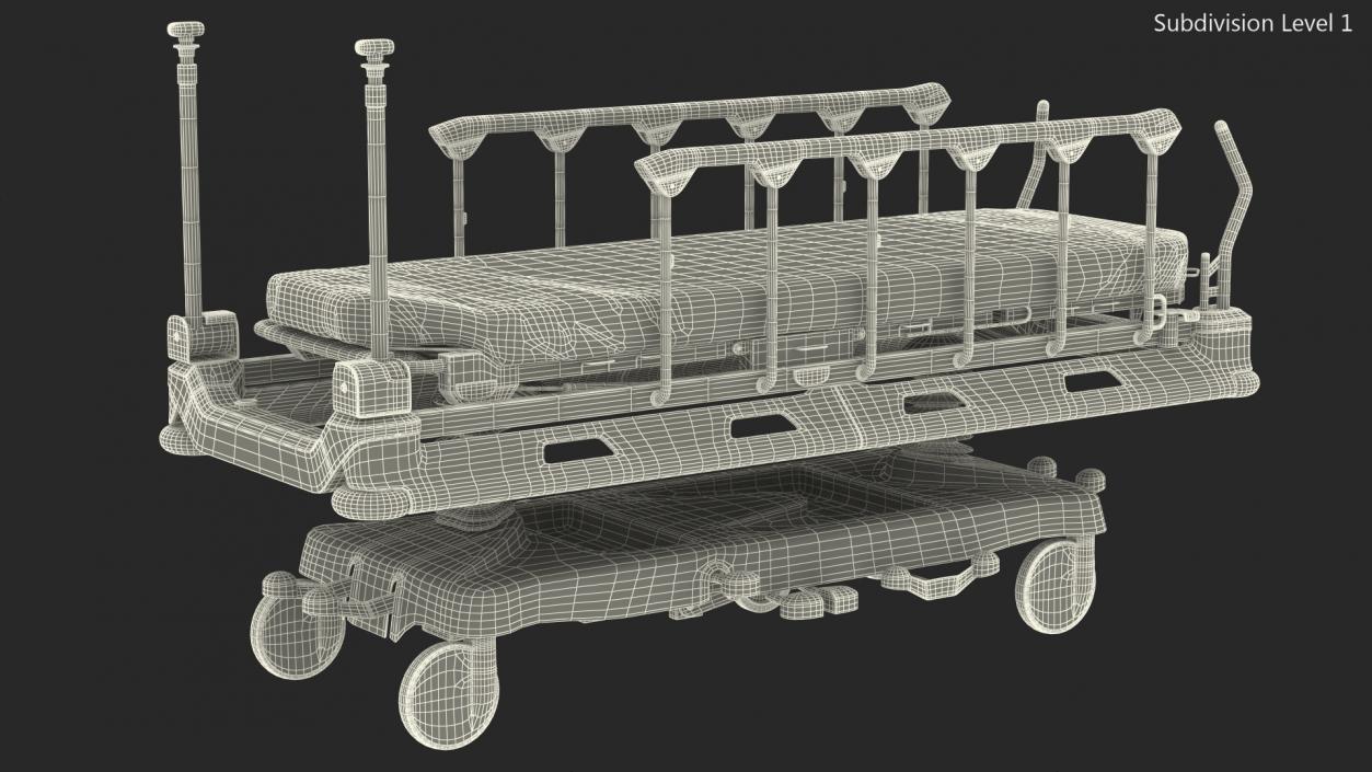 Linet Sprint 100 Transport Bed Rigged 3D