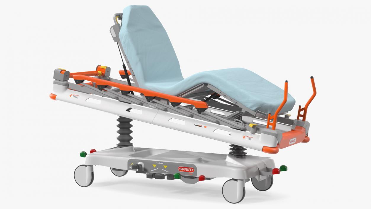 Linet Sprint 100 Transport Bed Rigged 3D