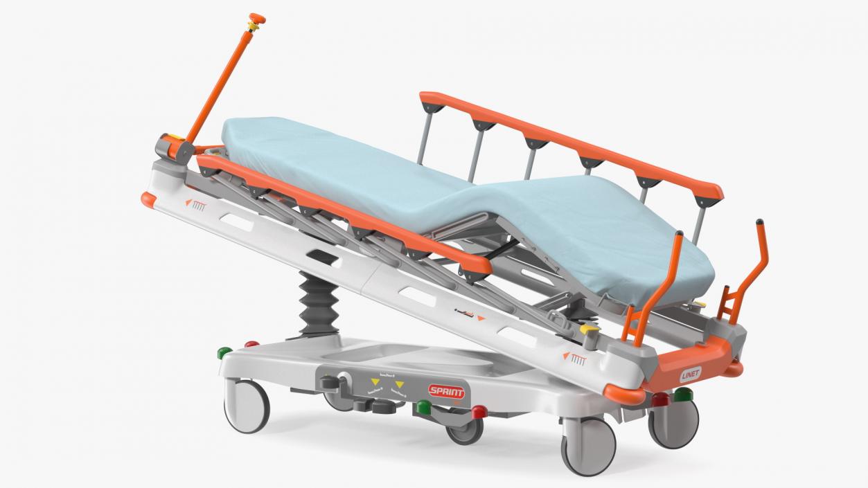 Linet Sprint 100 Transport Bed Rigged 3D