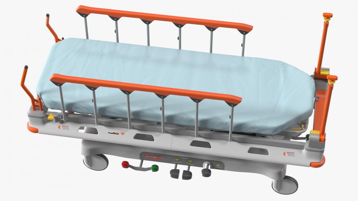 Linet Sprint 100 Transport Bed Rigged 3D