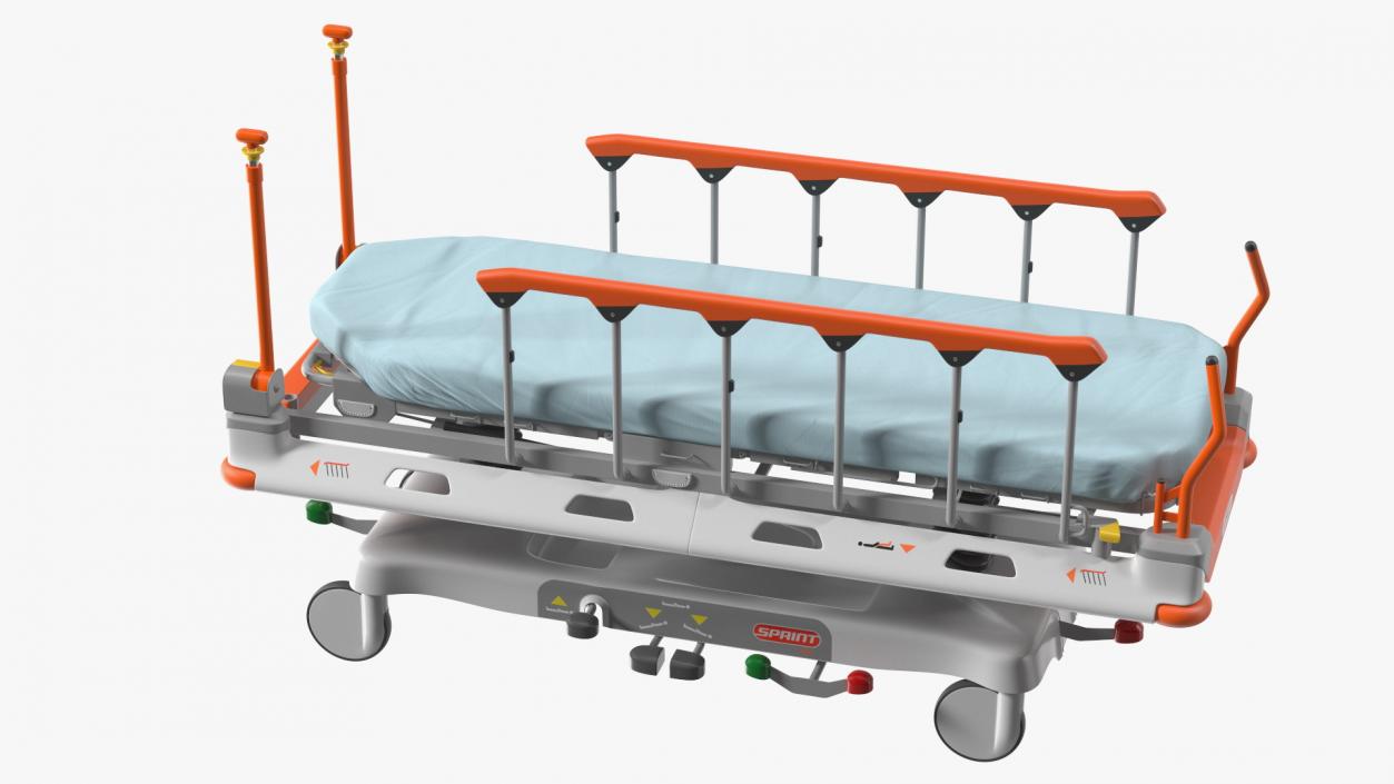 Linet Sprint 100 Transport Bed Rigged 3D