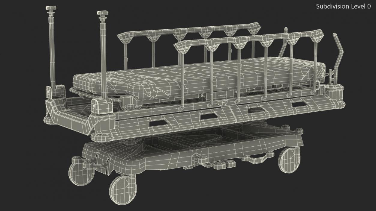 Linet Sprint 100 Transport Bed Rigged 3D