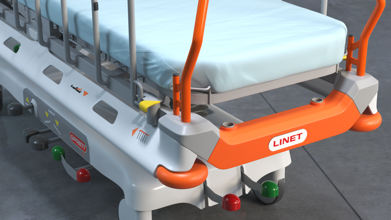 Linet Sprint 100 Transport Bed Rigged 3D