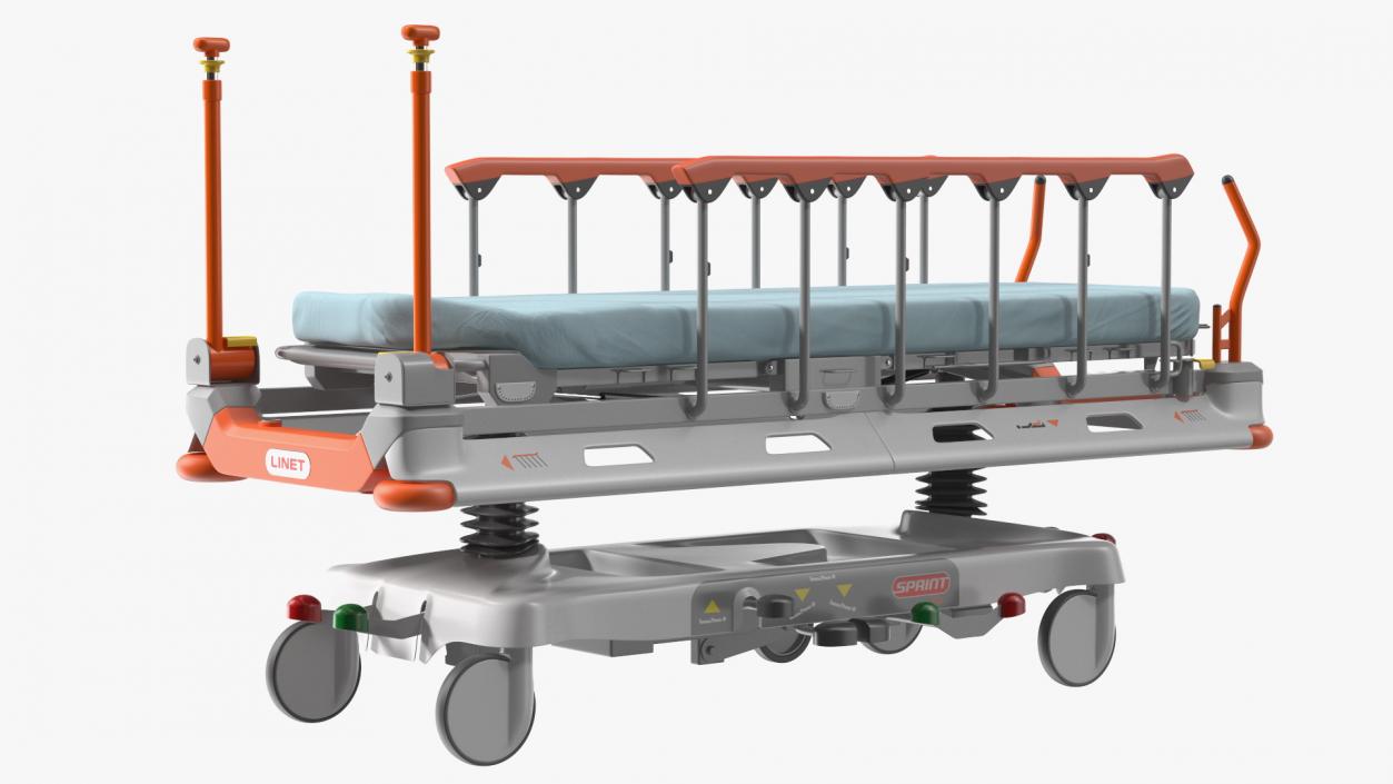 Linet Sprint 100 Transport Bed Rigged 3D