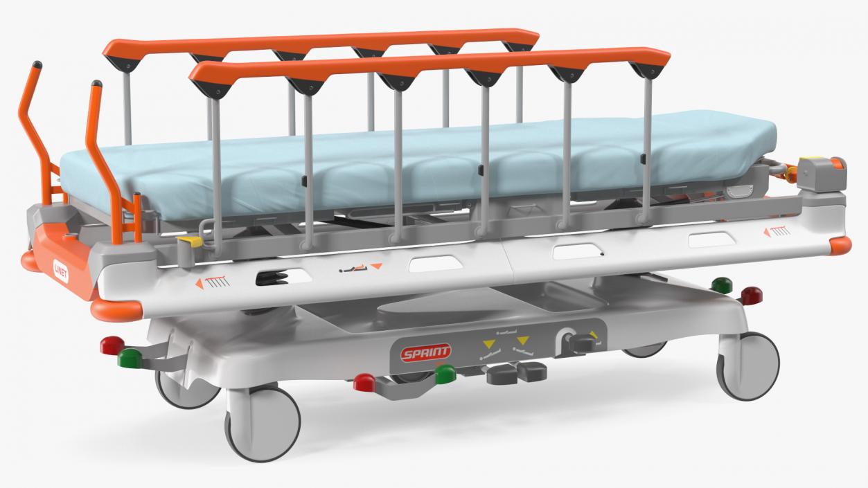 Linet Sprint 100 Transport Bed Rigged 3D