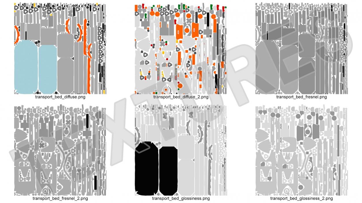 Linet Sprint 100 Transport Bed Rigged 3D