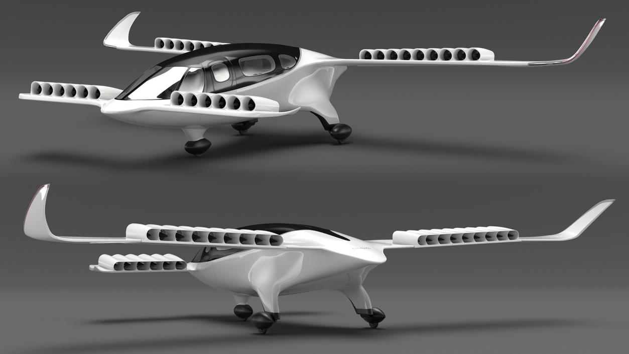 3D Lilium Jet Phoenix White Rigged