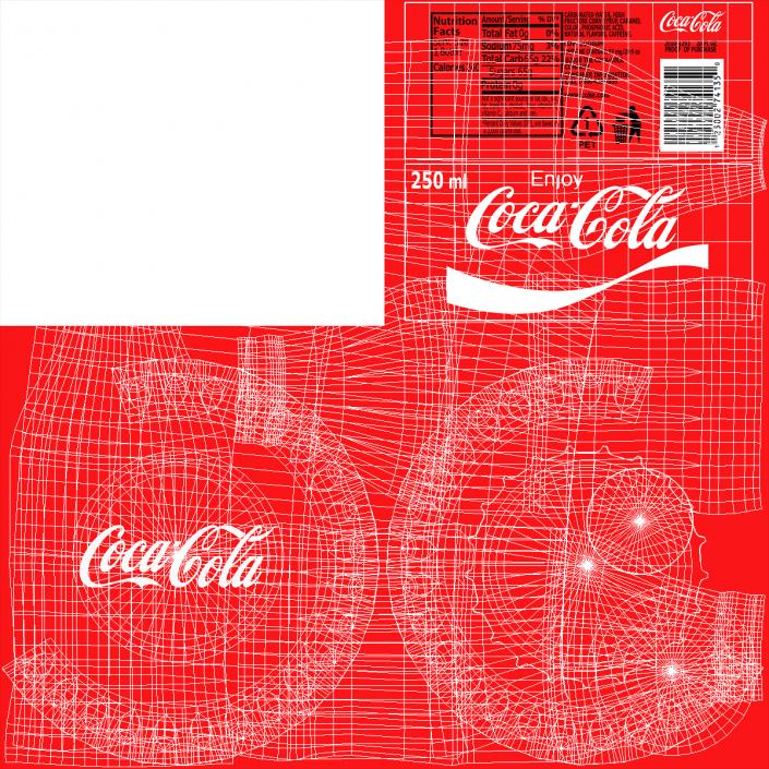 3D Old Refrigerator with Coca Cola Inside model