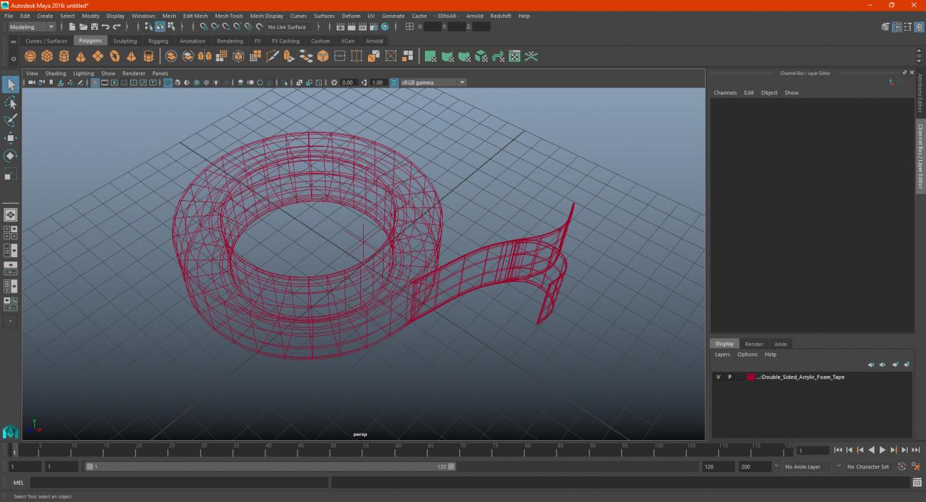 3D model Double Sided Acrylic Foam Tape