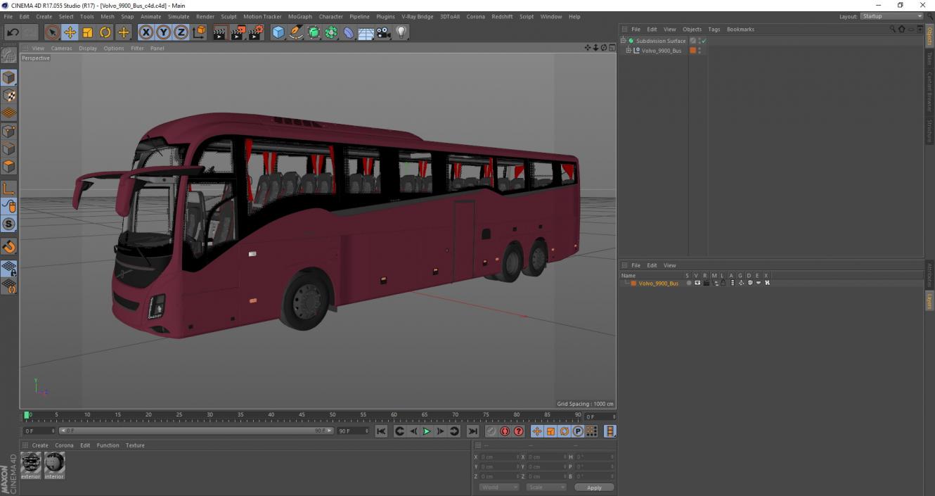 Volvo 9900 Bus 3D model