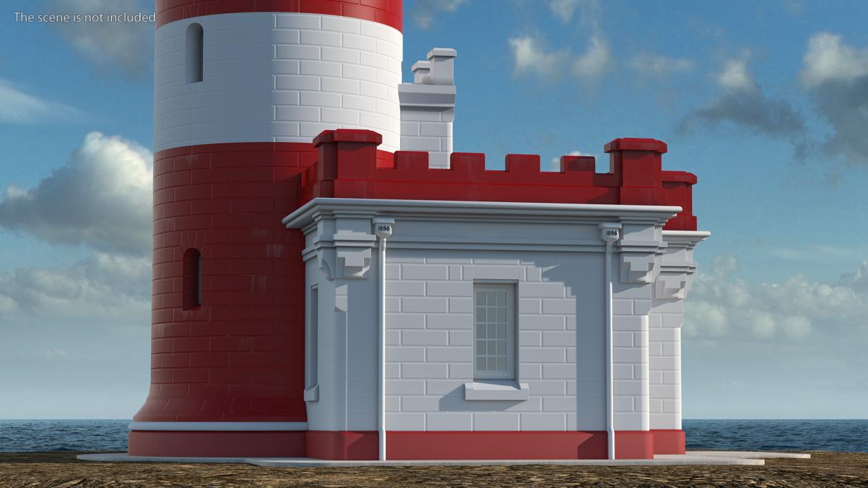 Point Perpendicular Lighthouse Red 3D model