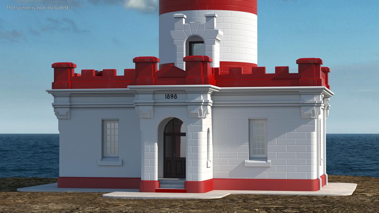 Point Perpendicular Lighthouse Red 3D model