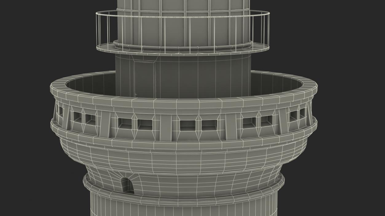 Point Perpendicular Lighthouse Red 3D model