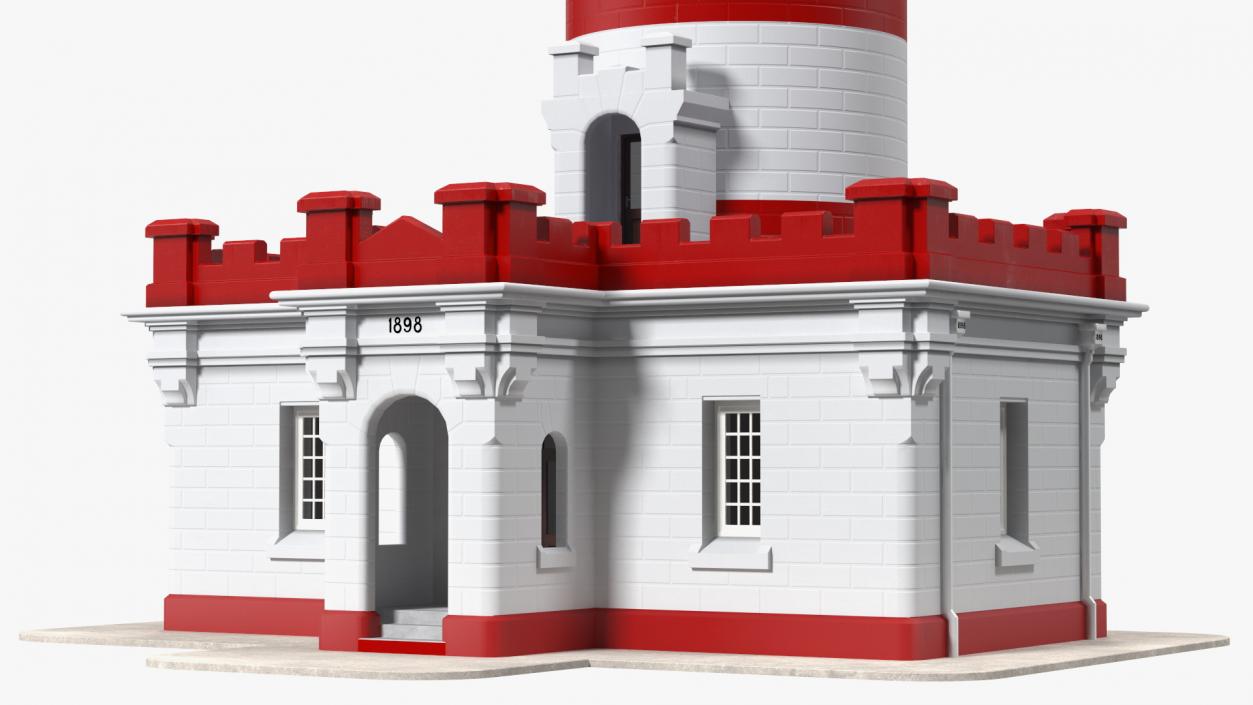 Point Perpendicular Lighthouse Red 3D model