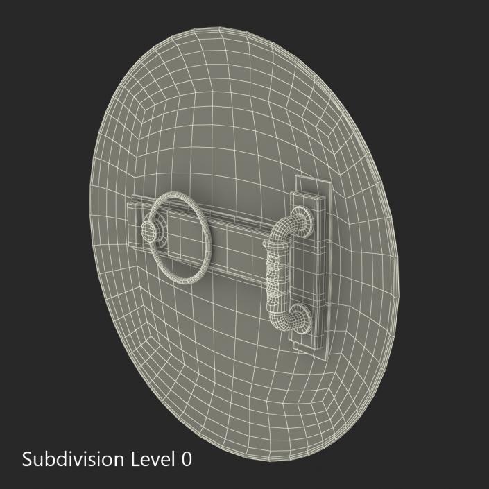 Police Round Anti Riot Shield 3D model