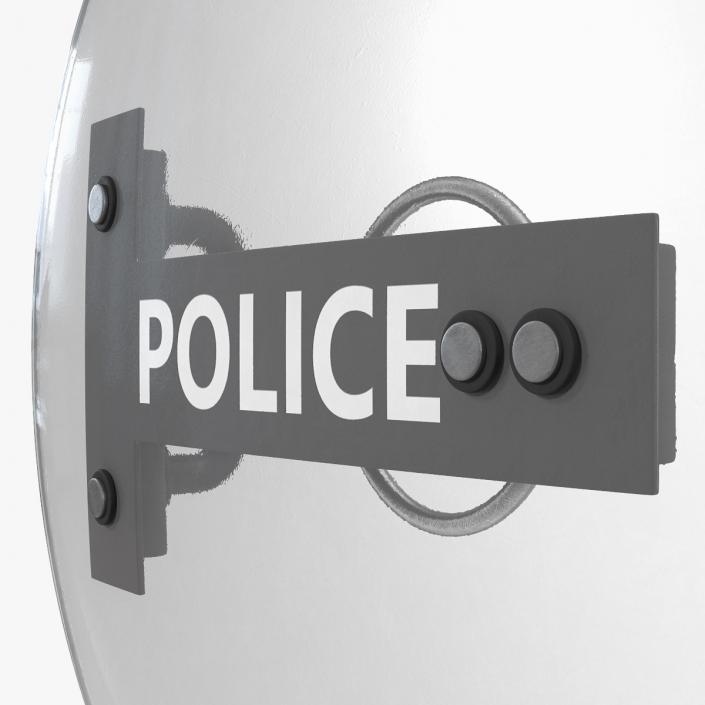 Police Round Anti Riot Shield 3D model