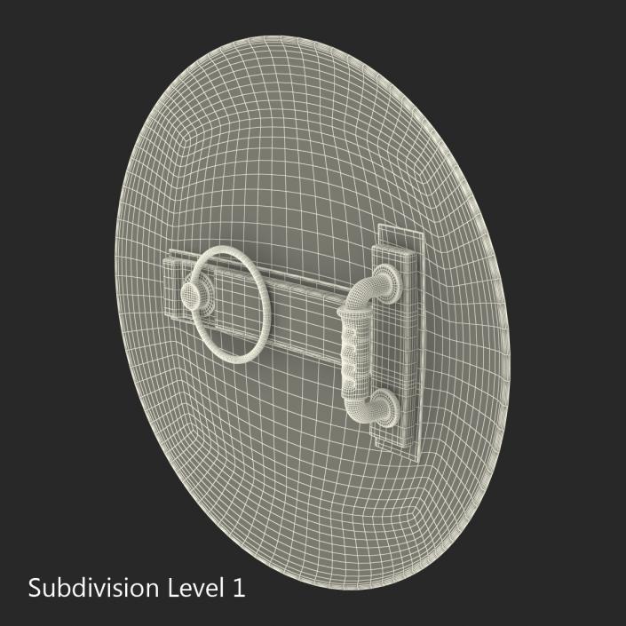 Police Round Anti Riot Shield 3D model