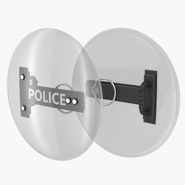 Police Round Anti Riot Shield 3D model