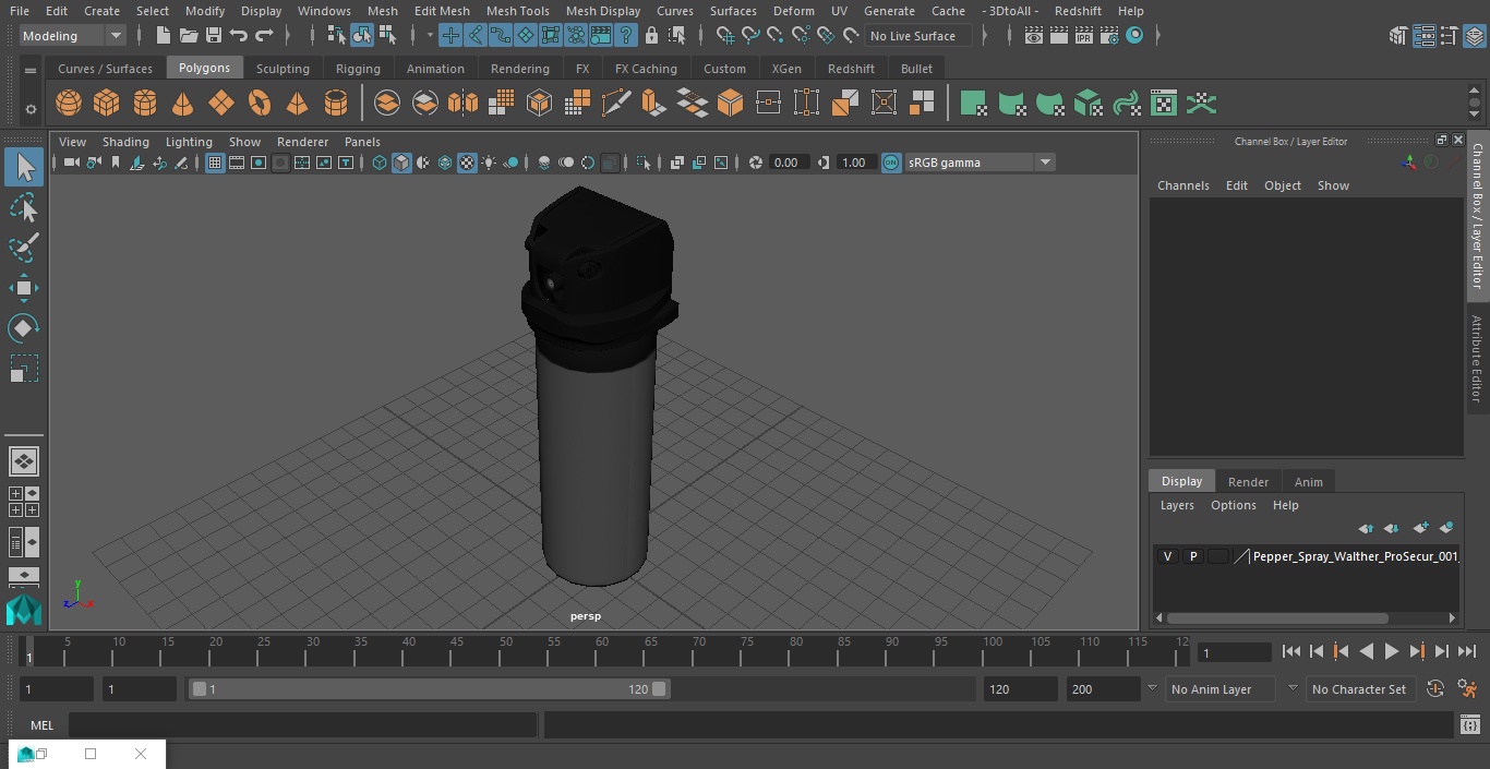 Spray Bottle Gray 3D