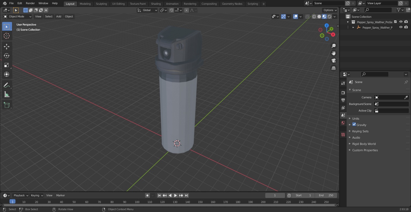 Spray Bottle Gray 3D