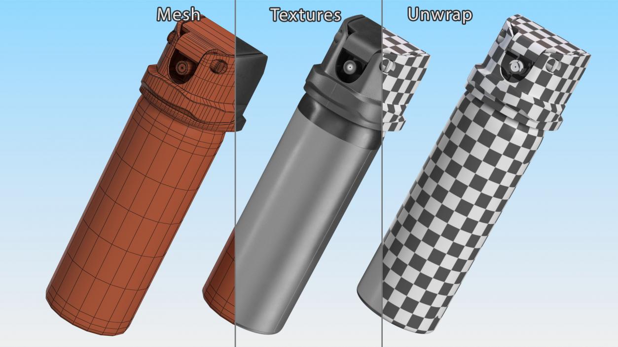 Spray Bottle Gray 3D