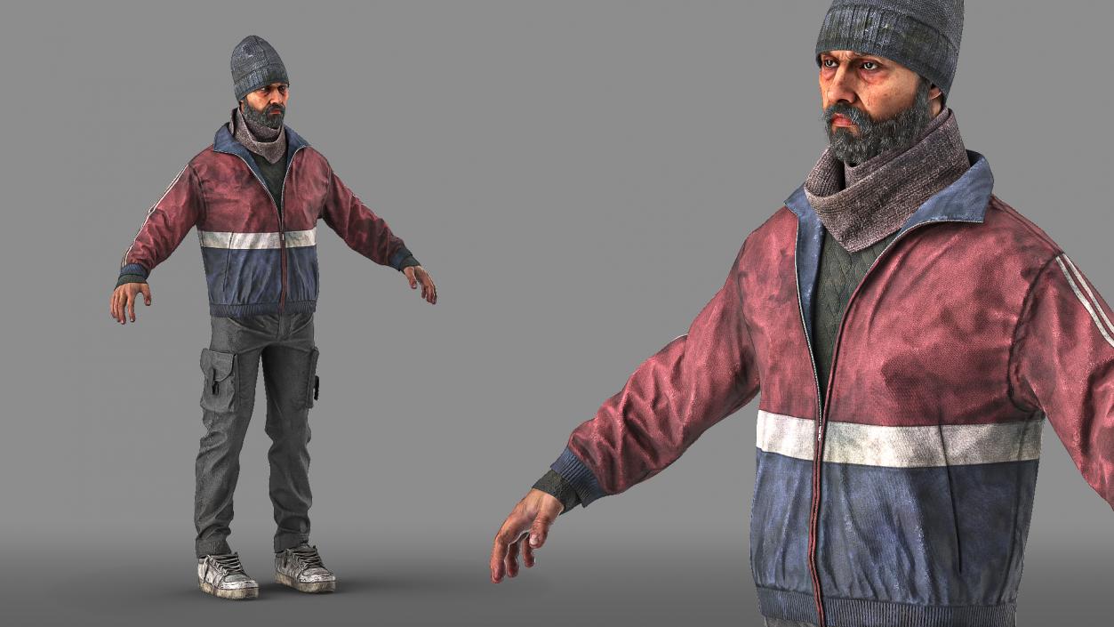 Homeless Man 3D