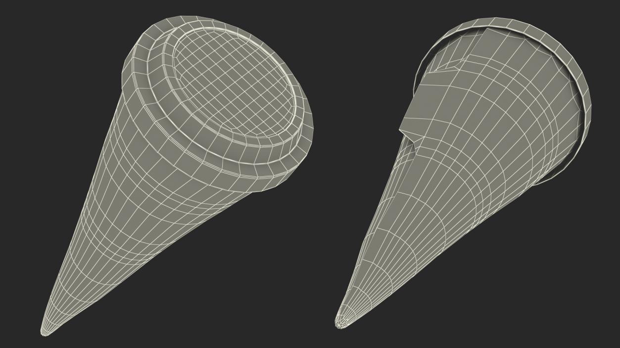 Cone Ice Cream with Cap Mockup Tropic 3D