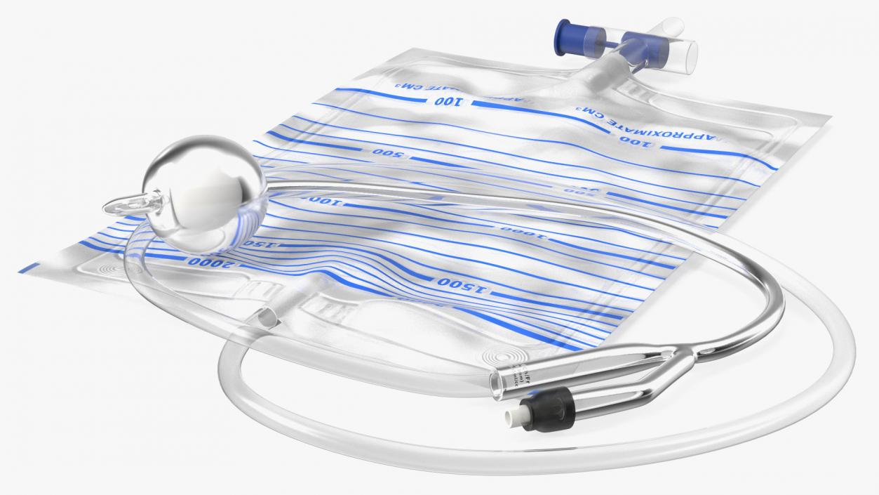 All Silicone Foley Catheter 3D