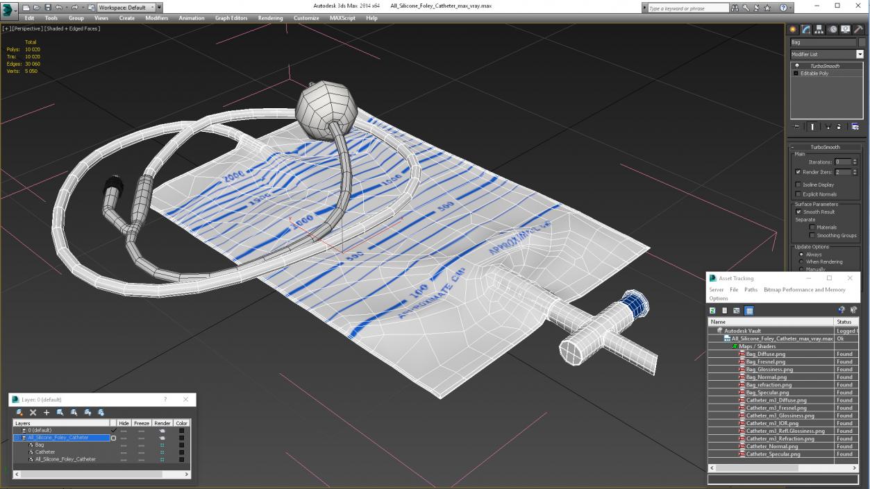 All Silicone Foley Catheter 3D