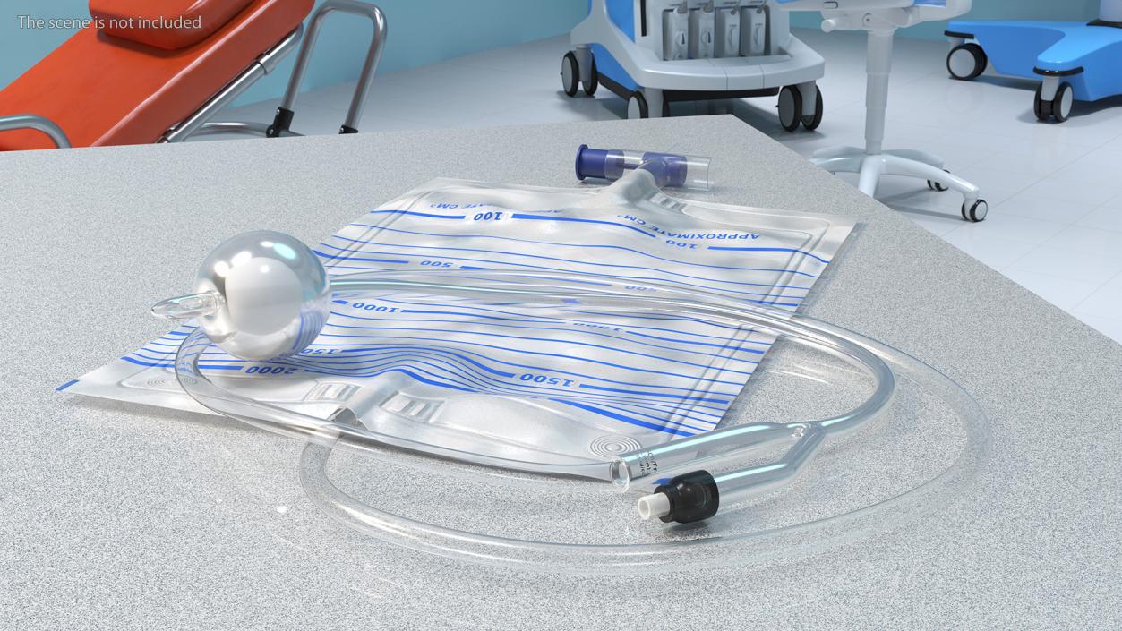 All Silicone Foley Catheter 3D